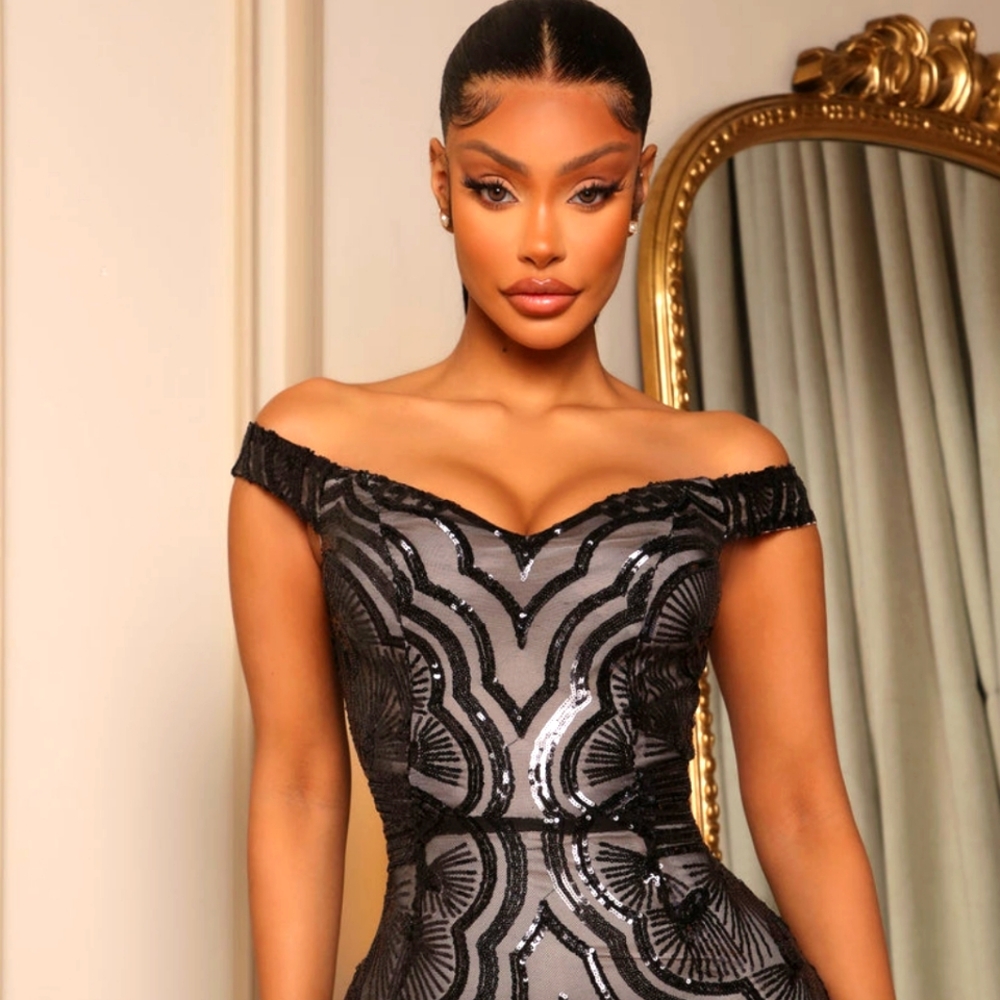 Beautiful Until The Weekend Sequin Maxi Dress - Black